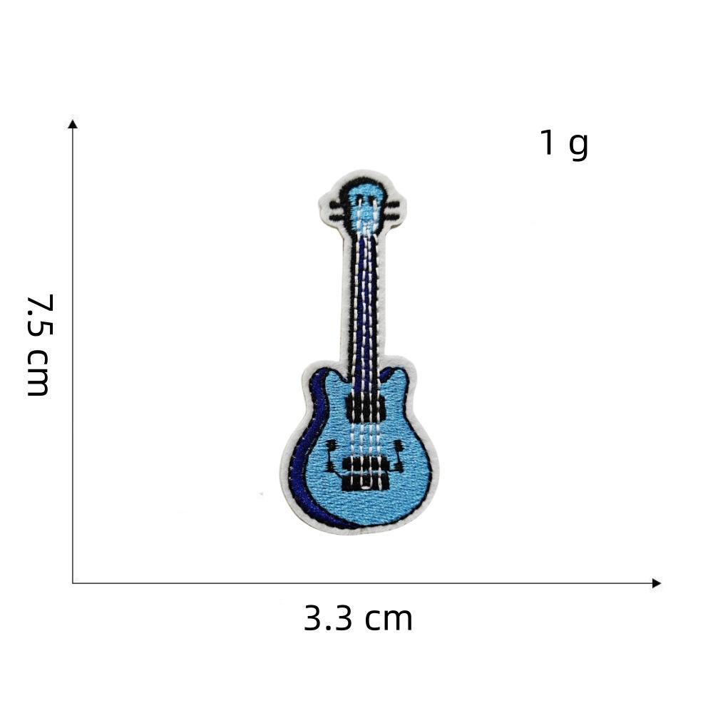 Персонализированная тканевая наклейка серии «Синий», граффити-декор, мультяшная, для гитары, чемодана, компьютера, вышивка, термоклейкая наклейка