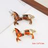 Classic  Horse Brooches For Women Zodiac Animal Lapel Pins Casual Party Accessories Year Of The Horse Jewelry Gift