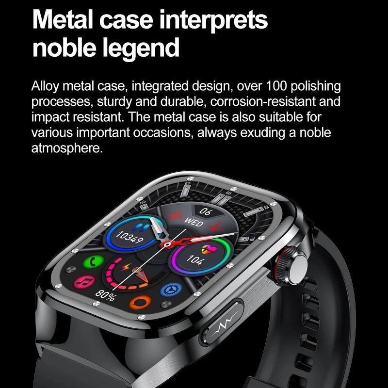 2025 Новые умные часы для здоровья с лазерной диагностикой ИИ Мужские ЭКГ+ФПГ Липиды крови Мочевая кислота Пульс Артериальное давление Спорт Звонки Смарт-часы