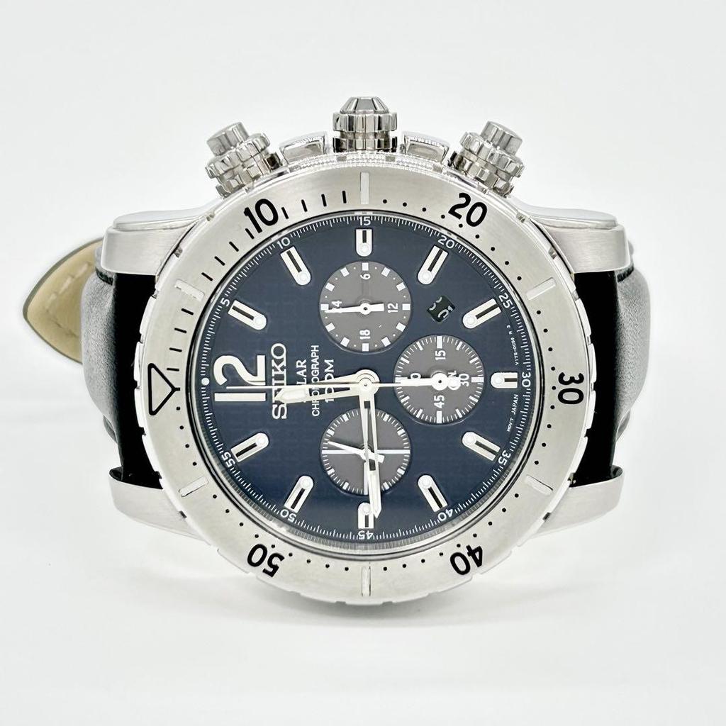 [USED] SEIKO SOLAR 100M Chronograph Solar Watch