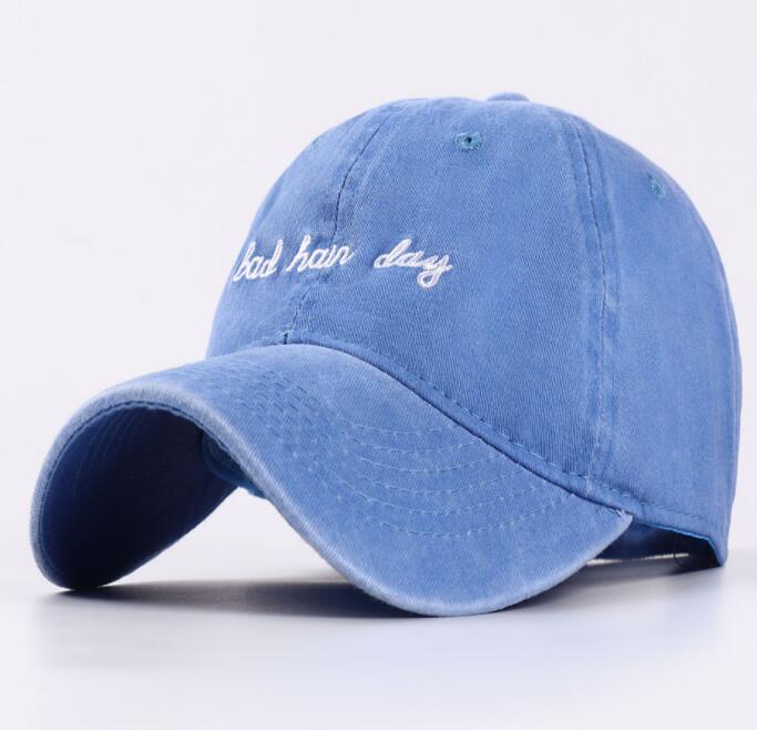 Bad Hair Day Embroidery Washed Baseball Man Woman Cap Classic Baseball Outdoor Hat 6 Panel Man Hat
