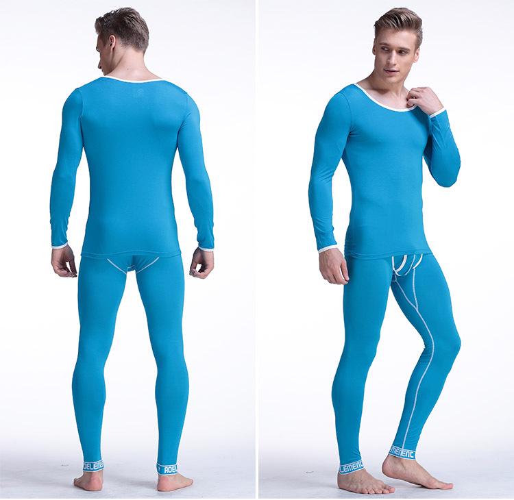 Мужские облегающие термолеггинсы из хлопка и шерсти