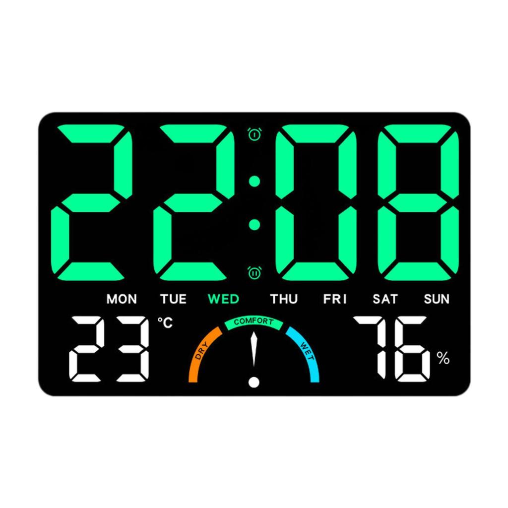 LED Wall Clock Large LED Display Electronic Clock for Adults Home Indoor