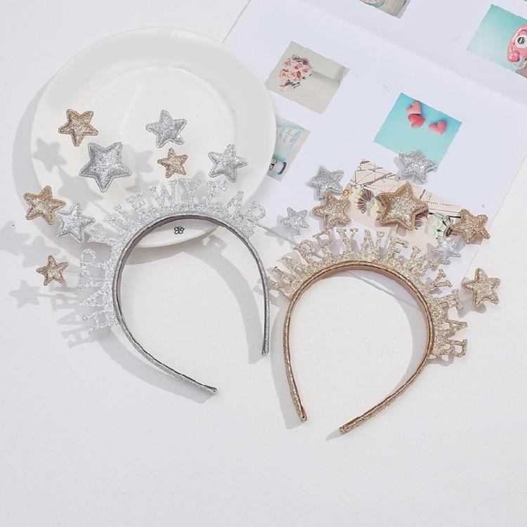 Модная Звездная Повязка на Голову Украшение для Волос Для Вечеринок Свадеб и Сценических Выступлений Легкая и Простая в Использовании