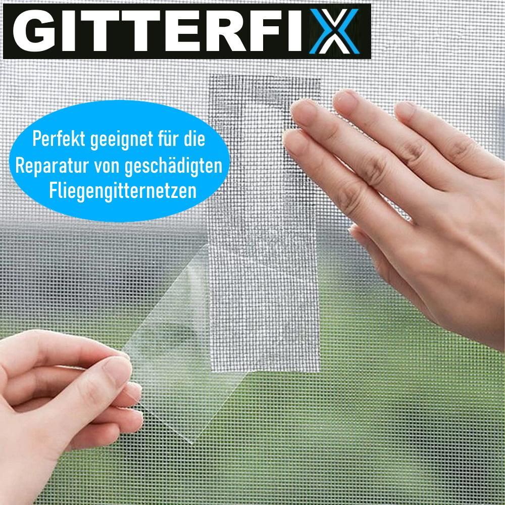 GITTERFIX Ремонтная лента для москитной сетки Набор для ремонта штор от насекомых водонепроницаемый