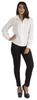 Phagun Формальные рубашки с длинным рукавом для женщин с однотонным воротником на пуговицах и шеей