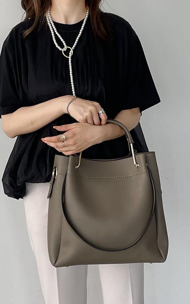 Grayish Beige 4way Bag Ladies A4 Compatible Multi Tote Bag Shoulder Bag Commuting Bag Office Bag Bag Handheld Shoulder Large Capacity PC Brand [ANTIC