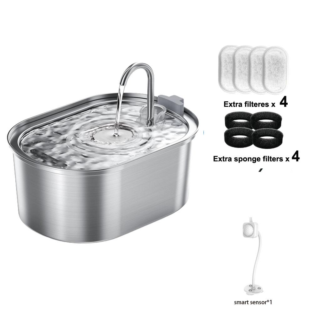 3.2L Нержавеющая сталь фонтан для кошек автоматический диспенсер для воды для домашних животных аксессуары автоматический фонтан для кошек поилка для собак миска