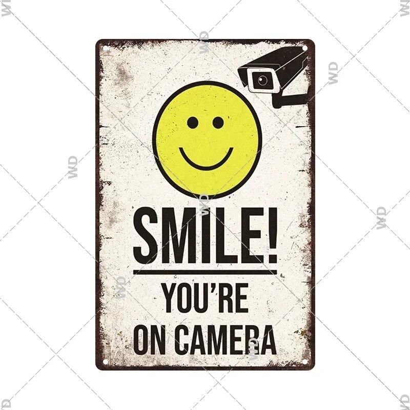 Tin Sign No Parking Slow Down Caution Warning Do Not Pass Metal Vintage Plaque Retro Metal Plate Traffic Yard Street Wall Decor