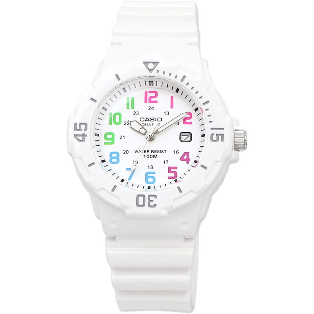 Аналоговые часы Casio LRW-200H-7BV Глянцевые Белые Мультицветные для Женщин и Детей