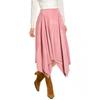 Womens Ferragamo Suede Maxi Skirt 38 Pink