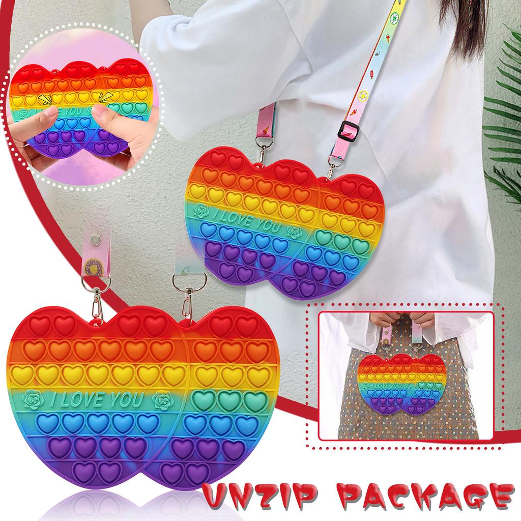 Push  Toy Pendant Bag ,Bubble  Toy Stress Relief Toys For Adult Kids