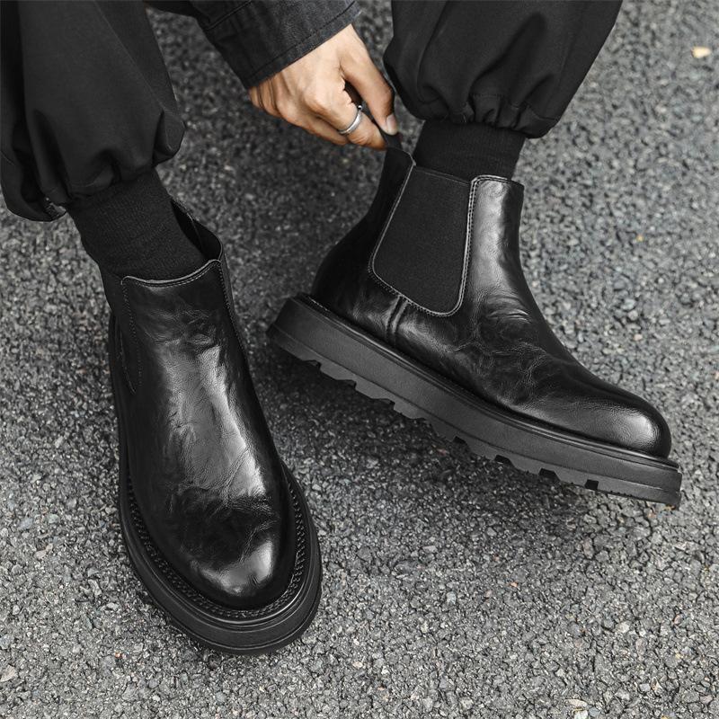 Мужские ботинки Мартин в британском стиле, новые, универсальные, с высоким верхом, кожаные туфли на платформе, рабочие ботинки 23321-J