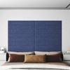 VidaXL Wall Panels 12 Pcs Blue 90x15 Cm Fabric 1.62 M² 343882