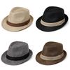 Мужская летняя соломенная шляпа-трилби Защита от солнца Легкая Складная для пляжа Путешествий Активного отдыха