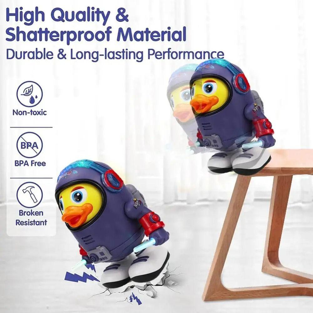Interactive Electric Dance Space Duck Plastic Duck Musical Interactive Toy Desktop