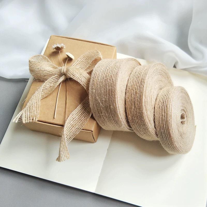 Ручная джутовая лента из мешковины для DIY бантов и аксессуаров для волос