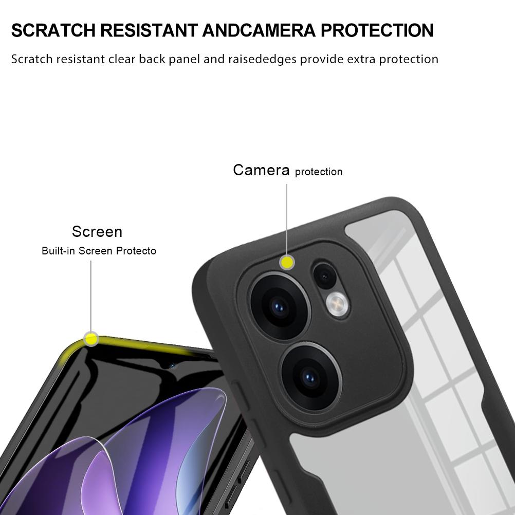 Чехол для OPPO Reno 13F 13FS 5G Reno 14 Pro Reno15 с защитой всего корпуса, противоударный, прозрачный, Fundas Coque Capa