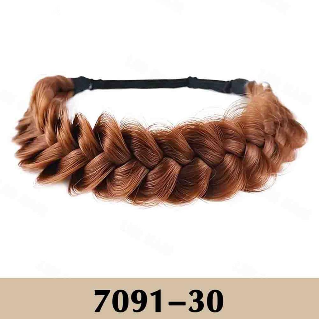 1 шт. Классический 3-х прядный плетеный ободок для волос синтетический парик ободок для волос натуральный настоящий парик косички подходит для женщин девочек