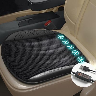 Подушка для сиденья автомобиля с функцией охлаждения воздуха и USB-вентиляторами, чехол для сиденья с быстрой вентиляцией, универсальная подушка для сиденья автомобиля