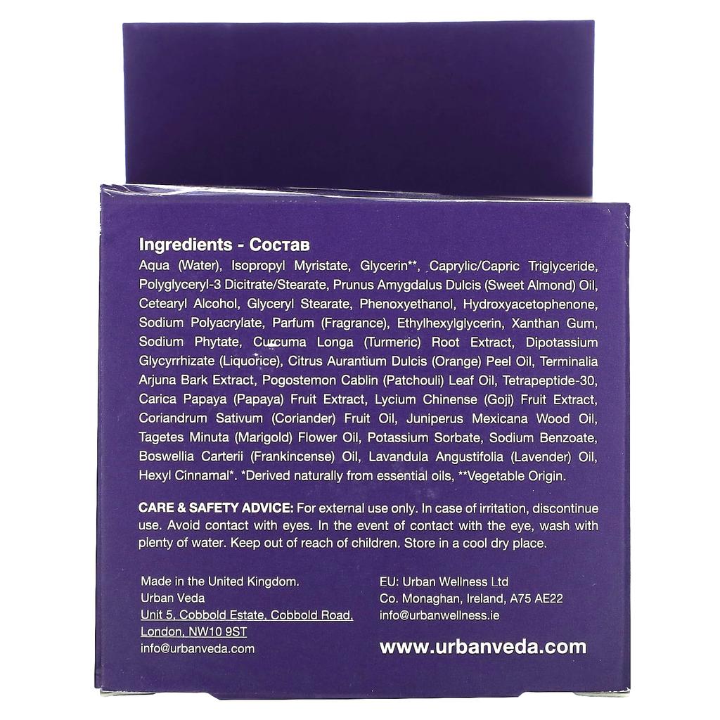 Urban Veda Radiance Replenishing Night Cream, for Dry Skin, 1.7 Fl Oz (50 Ml)