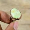 Кольцо с лимонным хризопразом, электроформованное медное кольцо, регулируемые кольца, электроформованные ювелирные изделия, кольцо с драгоценным камнем ручной работы, медные ювелирные изделия, подарок для женщин