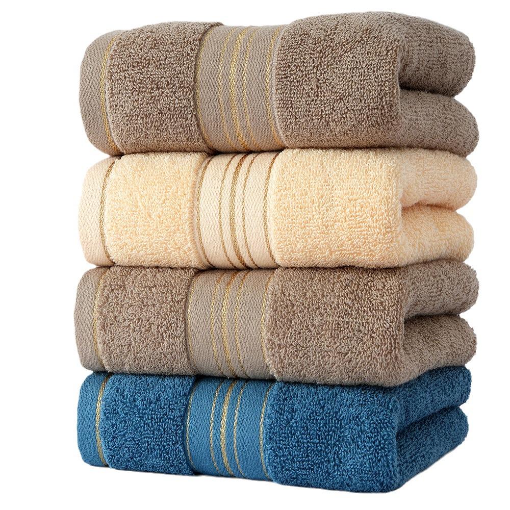 Гаоян Толстое Мягкое Водопоглощающее Полотенце из Чистого Хлопка, Однотонное, Взрослая Салфетка для Лица