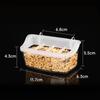 Plastic Bird Water Tank Box Transparent Indoor Bird Feeder Large Capacity Bird Food Box  Cage