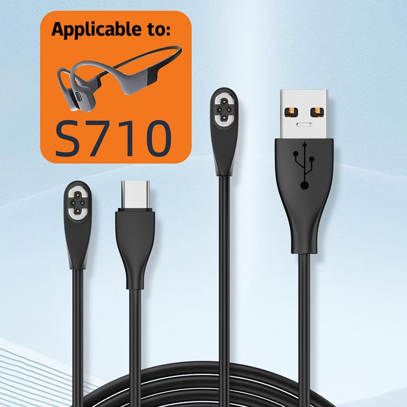 Кабель для зарядки Type C/USB для наушников с костной проводимостью Shokz Openswim Pro S710, магнитный кабель для быстрой зарядки для Shokz S710