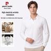Pierre Cardin Men's Wool Blend Thickened Long-Sleeve Polo Shirt