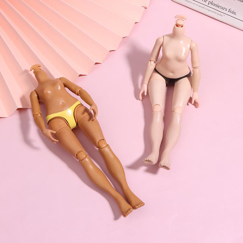 23Cm Height Big Sister Doll'S Body 1/6 Joints Movable Body Dark/ Light Brown Skin Slime Doll Accessories