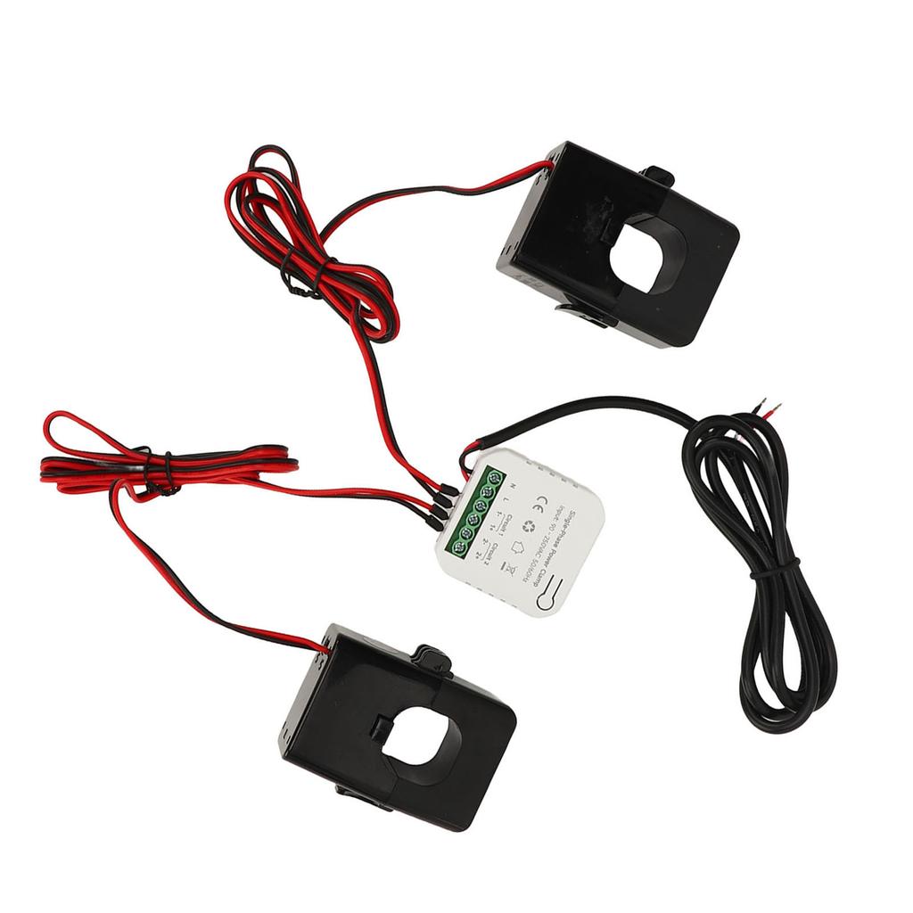 WiFi интеллектуальный счетчик энергии однофазный для Tuya Life KWh Power Monitor Switch с 2 зажимами CT 300A