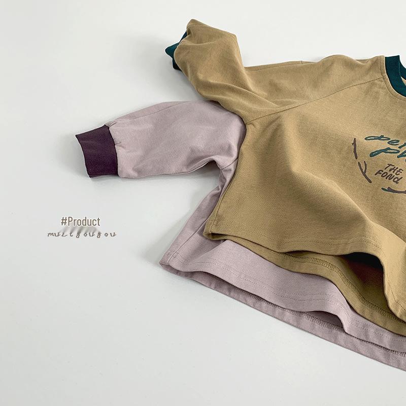 Детская весенняя футболка: Модный повседневный топ для мальчиков и девочек - Универсальная базовая футболка для малышей