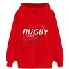 Red Rugby France Children's Hoodie - - Red