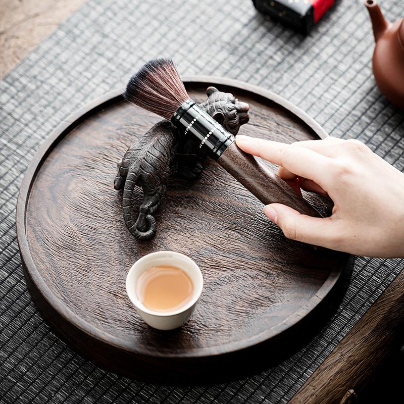 Фиолетовая керамика Чайный питомец Украшение в виде тигра Резное украшение Чайная игра Дзен Чайный столик Поднос для чая Аксессуары для чайной церемонии