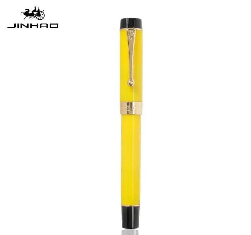 Jinhao 100 Centennial Перьевая ручка из смолы EF/F M / Изогнутое перо Золотой зажим Деловые Офисные Школьные принадлежности Канцелярские товары PK 9019