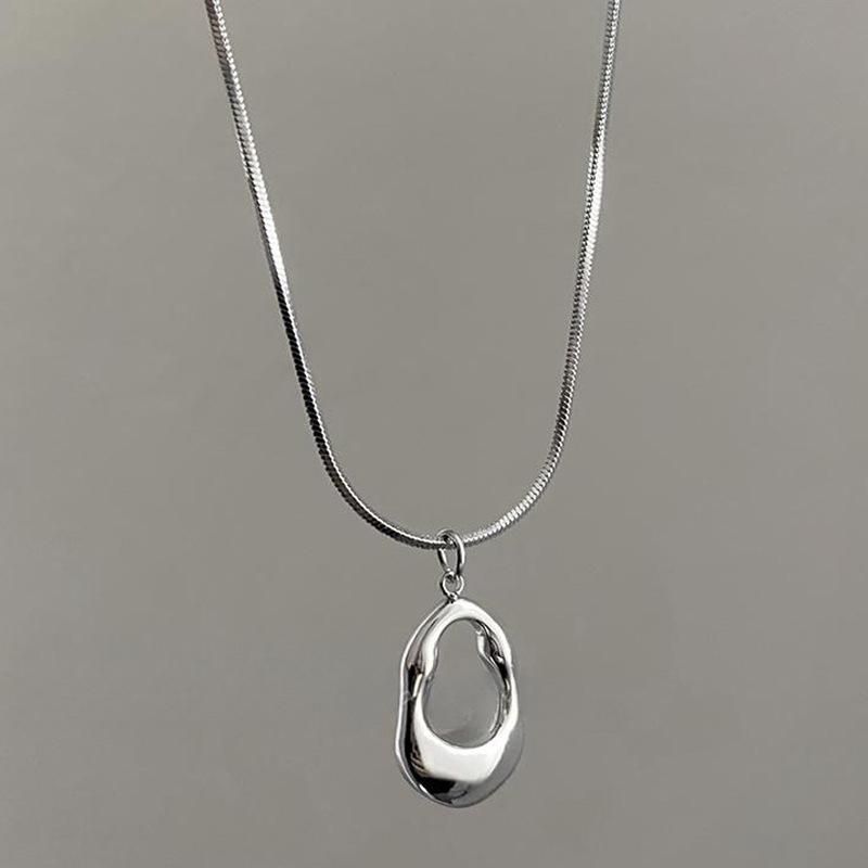 Модные ожерелья-подвески из цинкового сплава цвета, с полыми каплями воды, для женщин и мужчин, простые геометрические цепочки для ключиц, ожерелья-чокеры, циркон