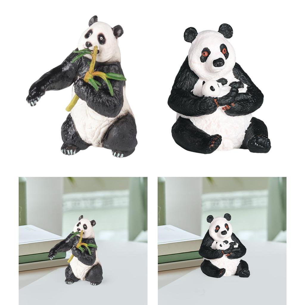 Panda Statue Animal Sculpture Artwork Decorative Gift Crafts Figurine for
