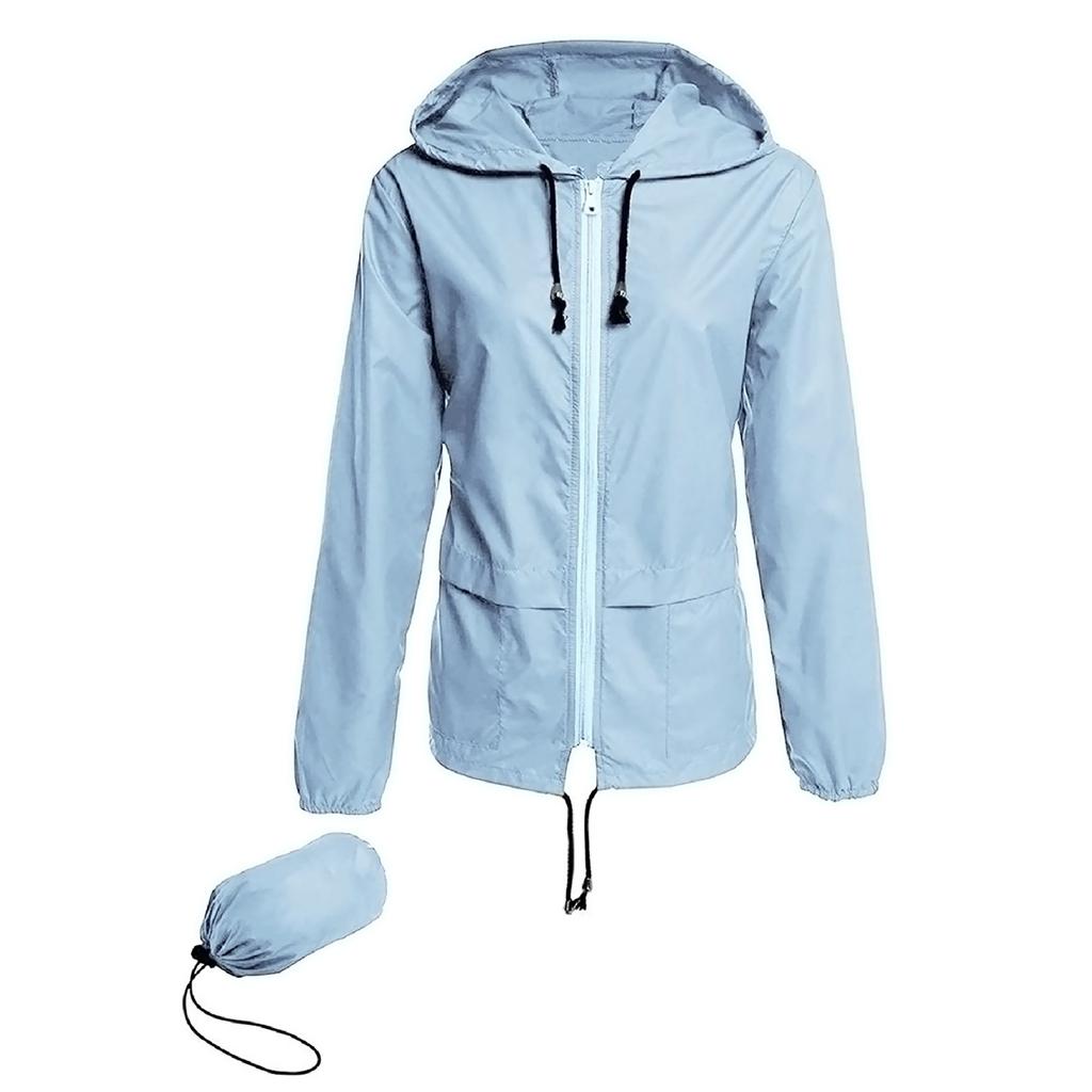 Women's Hooded Lightweight Outdoor Jacket Thin Solid Color Submachine Jacket