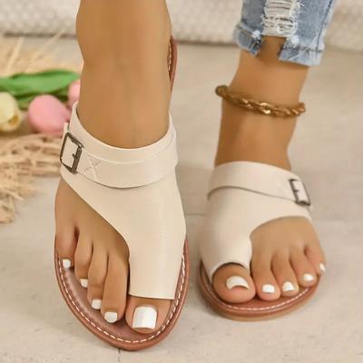 Летние новые женские туфли большого размера с закрытым носком, модные сандалии на плоской подошве, повседневные женские тапочки