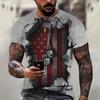 Summer T-shirt Men Short 3D Print Fashion Tops Casual Tee American Flag Harajuku Sleeve Shirts Oversize T-shirt Street Clothing
