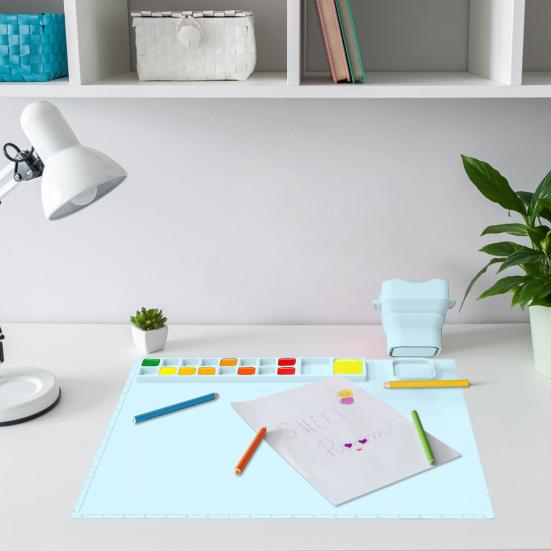 Силиконовый коврик для рисования с чашкой для чистки, эффективная палитра для смешивания, коврик для рисования, коврик для граффити для детей, художников