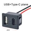 Двухслойное USB-гнездо типа Type-C с разъемом для кабеля, USB-розетка для зарядки и питания электроники