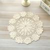 New Round Hand Crocheted Doily Vintage Cotton Crochet Table Place Mat Wedding Napkins Cloth Lace Placemats Decorative