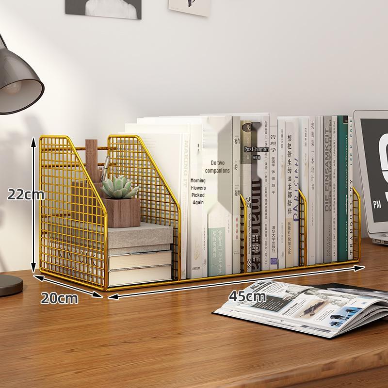 Desktop File Organizer: Multilayer Large Capacity Storage Rack for Office Supplies