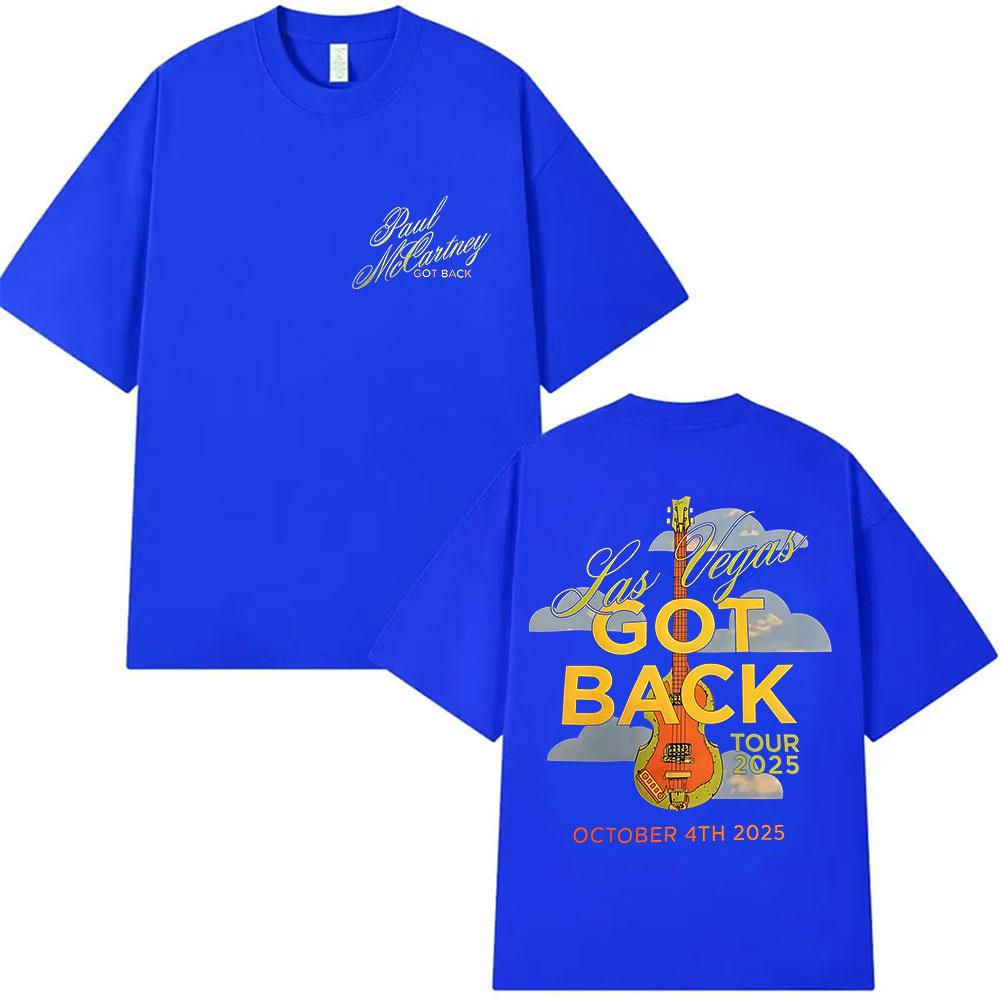 Rock Paul McCartney Got Back Tour 2025 Merch T Shirt Mens Hip Hop Pop Punk Short Sleeve Tshirt Loose Clothing Cozy Cotton Tees