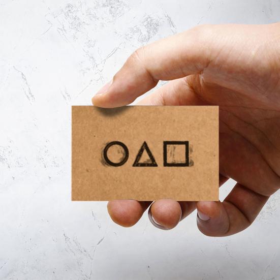 Игра Вечеринка Кальмара Пригласительная Открытка Квадрат Треугольник Круг Соревновательная Карточная Игра Косплей Аниме Тематическая Игра на Выживание Хэллоуин Новый День Рождения