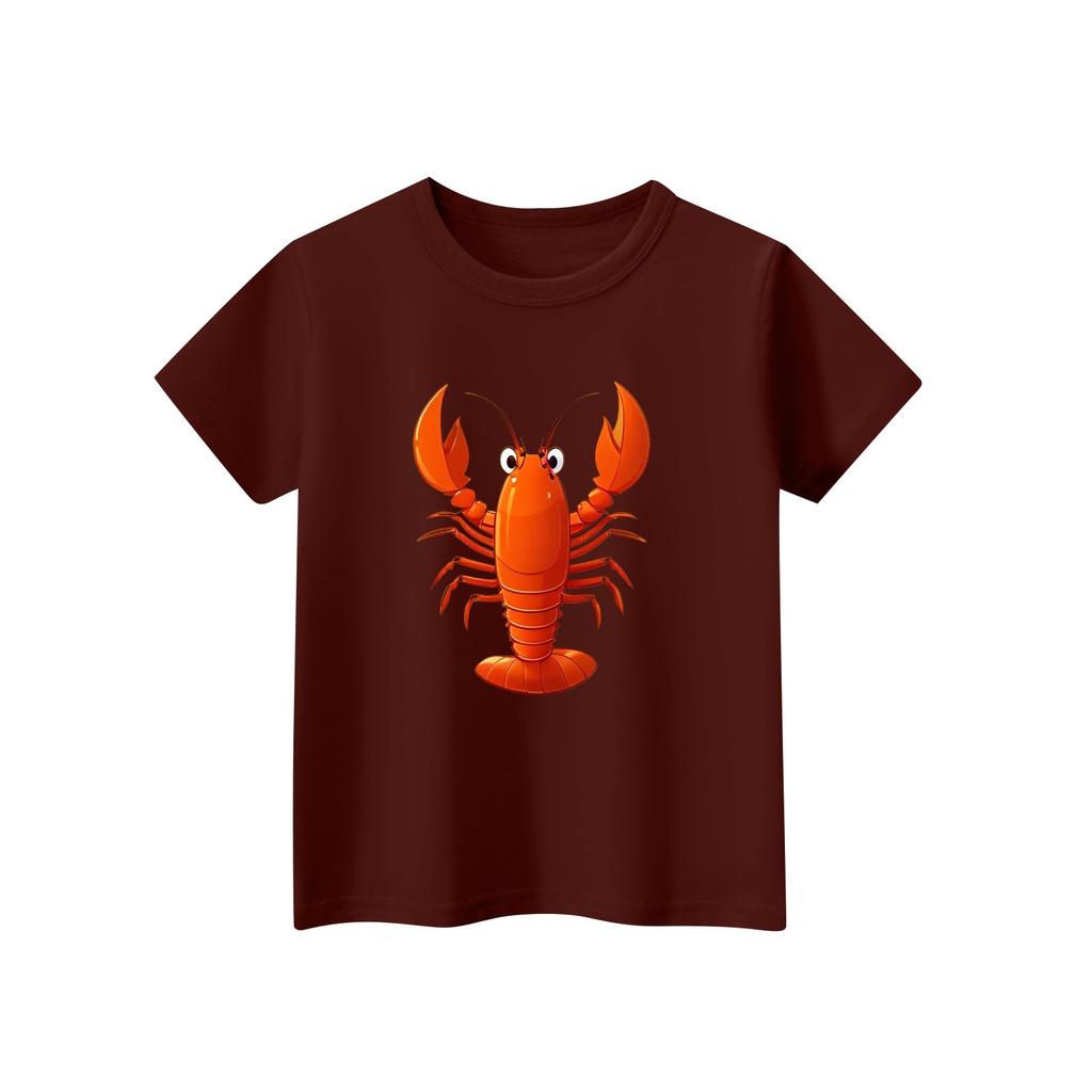 Детская футболка с коротким рукавом и принтом животных, повседневный топ