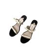 Shoes Female 2025 Modern Women's Slippers Brand Dress Slippers Women Bow Tie Round Toe Med Thin Heels Plus Size Women's Sandals