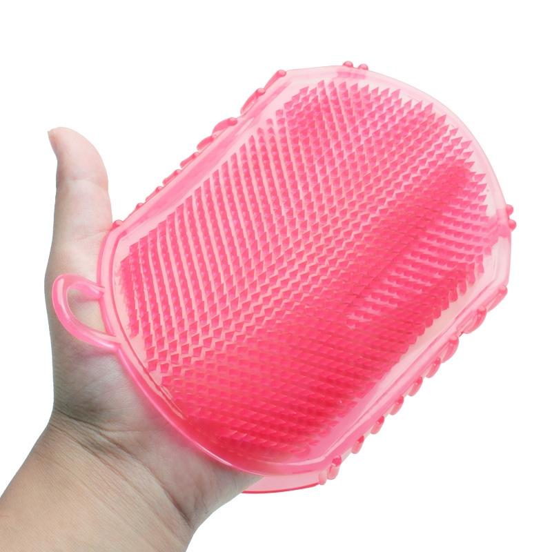 1PC Silicone Exfoliating Brush Scrubber Bath Scrub Glove Spa Back Bath Gloves Exfoliation Shower Brush Body Bathroom Supplies